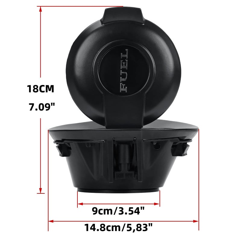 Parfyter 68250120AA Fuel Filler Door Cap Matte Black Gas Cover Cap Vapor Edition Compatible with 2008-2023 Dodge Challenger - Image 5